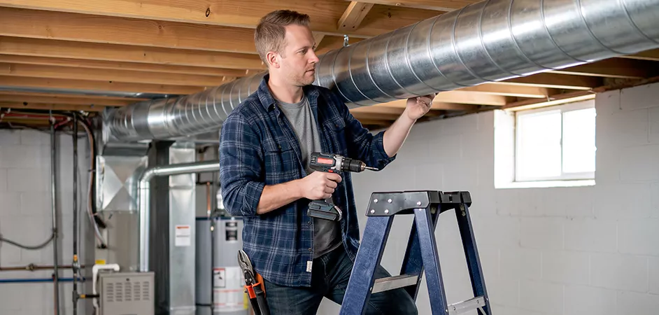 Exposed Spiral Ductwork in Killeen